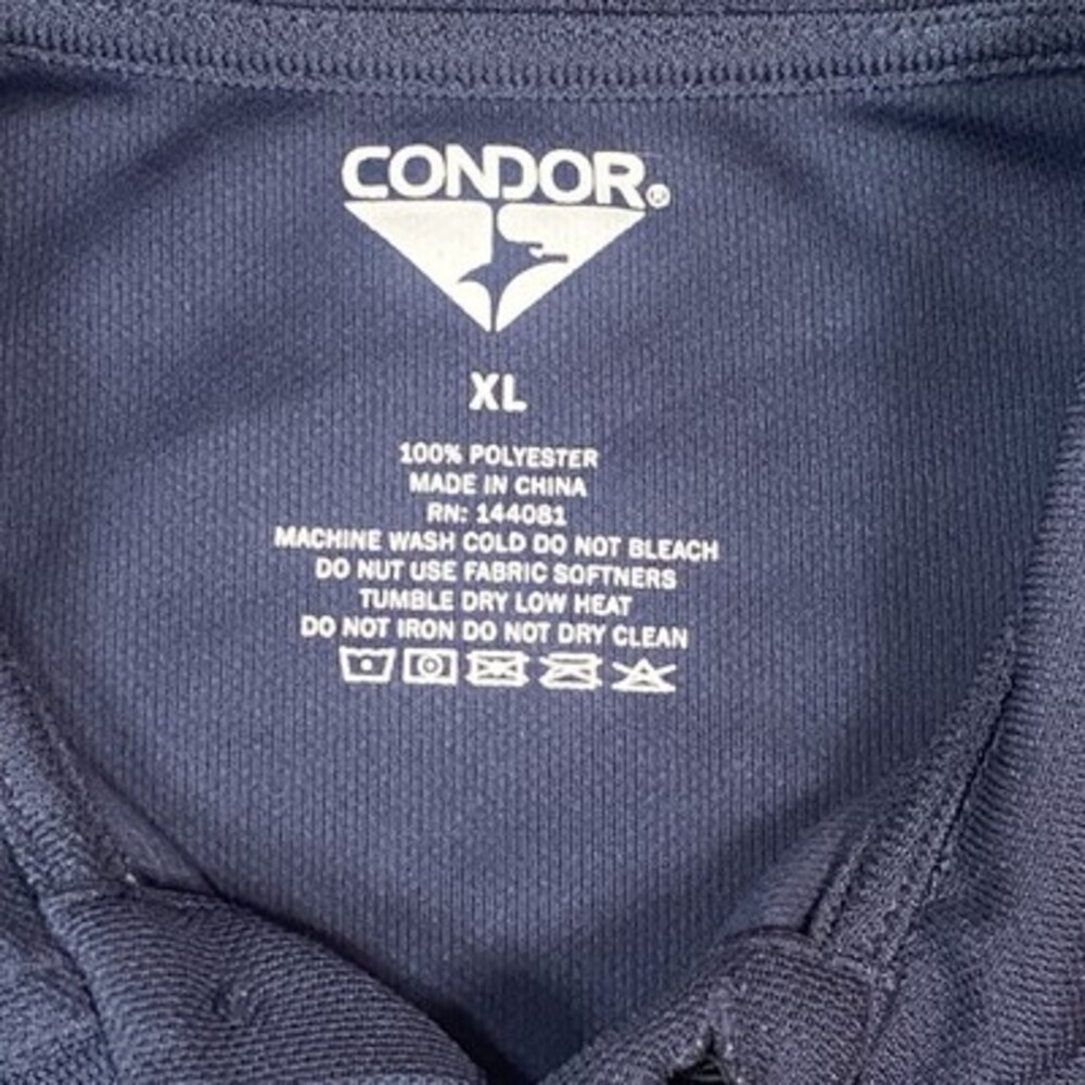 Condor Mens Tactical Long Sleeve Polo XL Performance Navy Utility Workwear - Picture 3 of 15